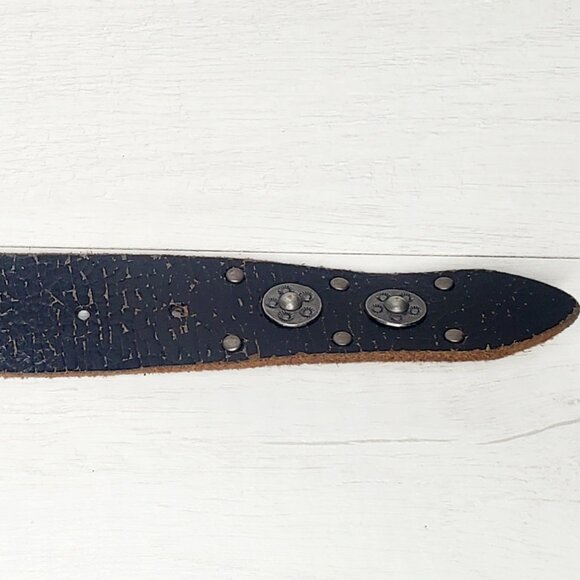 Rockin Robin black distressed studded leather youth belt. Only 1 Left! - Picture 7 of 7